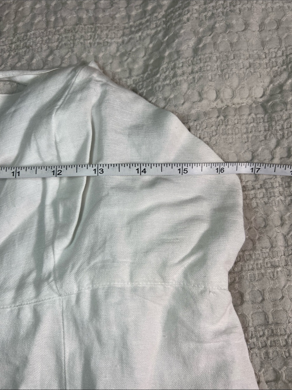 Madewell White Eyelet-Hem Spaghetti-Strap Midi Dress linen blend size 12 - Picture 6 of 10